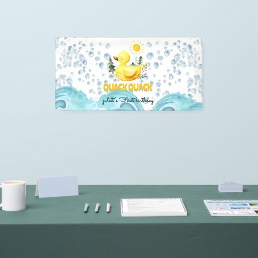 Banderoles Cool jaune 1er canard en caoutchouc invitations d' (Salon professionnel)