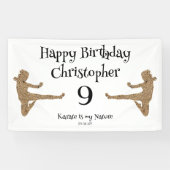 Banderoles Cool moderne Arts martiaux Karate Anniversaire de  (Horizontal)
