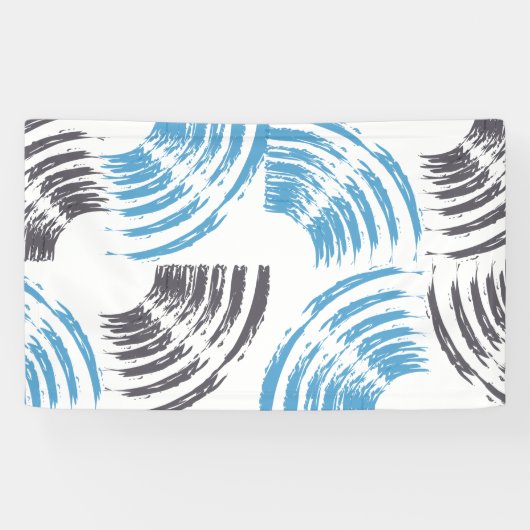 Banderoles Cool, moderne, bleu abstrait tendance (Horizontal)