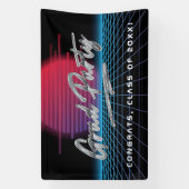 Banderoles Cool Retro 80's Synthwave New Wave Grad Party (Verticale)