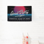 Banderoles Cool Retro 80's Synthwave New Wave Grad Party (Insitu)
