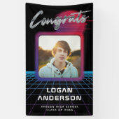 Banderoles Cool Retro 80's Synthwave New Wave Grad Party (Vertical)