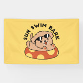 Banderoles Cool Summer Chien Flottant - Jolie Puppy Pool Part (Horizontal)