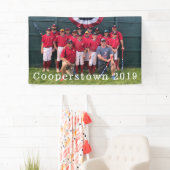 Banderoles Cooperstown NY Baseball Team Photo Coach (En situation)