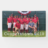 Banderoles Cooperstown NY Baseball Team Photo Coach (Horizontal)