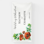 Banderoles Coquelicots rouges aquarelles sublimes dans le sty (Verticale)