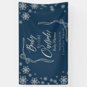 Banderoles Coquette Hiver Bébé Bleu il fait froid (Vertical)