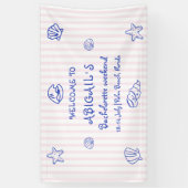 Banderoles Coquillages de mer dessinés à la main Bachelorette (Vertical)