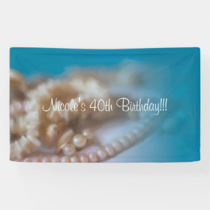 Banderoles Coquillages et perles élégante peinture fête de pl