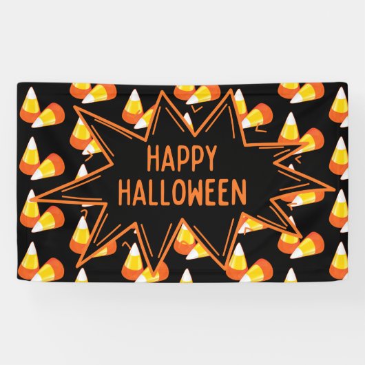 Banderoles Corne de bonbons d'Halloween (Horizontal)