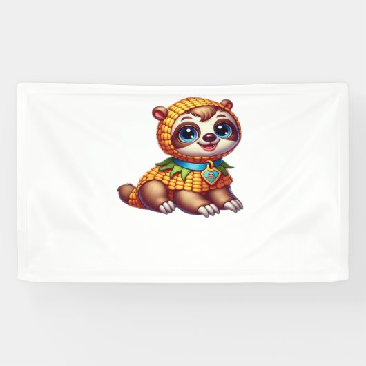 Banderoles Corny Cuteness Halloween’s Sweetest Sloth Oversize (Horizontal)