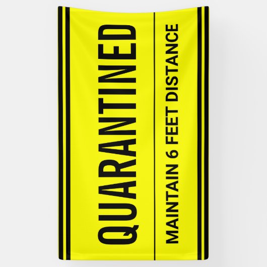 Banderoles Coronavirus Self Isolation Quarantine (Vertical)