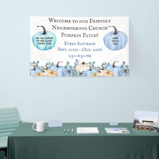 Banderoles Correctif Citrouille Turquoise pour allergie alime (Salon professionnel)