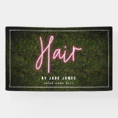 Banderoles Cosmetologue du salon de coiffure Neon Boxwood (Horizontal)