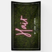 Banderoles Cosmetologue du salon de coiffure Neon Boxwood (Vertical)