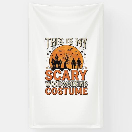 Banderoles Costume de menuiserie effrayant Halloween Design V (Vertical)