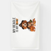 Banderoles Costume d'Halloween beagle Mon Beagle est Mon Chie (Vertical)