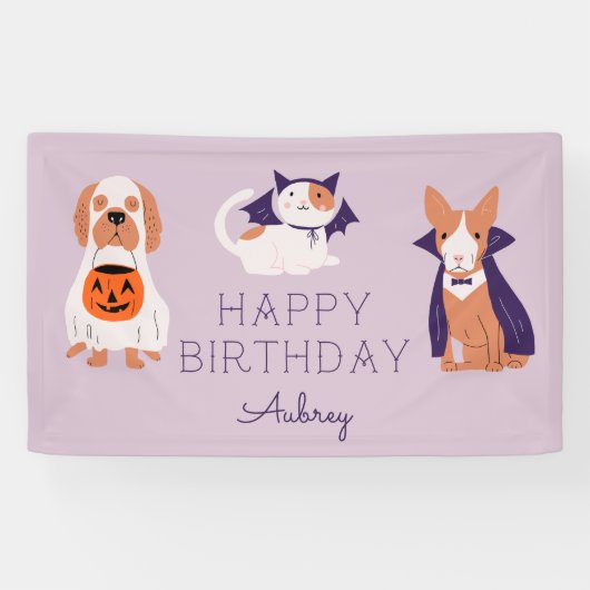 Banderoles Costume d'Halloween pour animaux de compagnie fête (Horizontal)