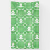 Banderoles Cosy sapin de Noël affreux pull à damiers motif (Vertical)