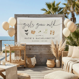 Banderoles Côté Plage Été "Girls Gone Mild" Enterrement de Vi