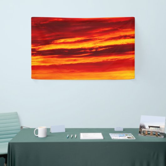 Banderoles Coucher de soleil rouge (Salon professionnel)