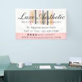 Banderoles Couleur d'aquarelle rose et Rose or noire (Salon professionnel)