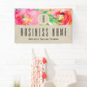 Banderoles Couleur Florale Moderne Rustique Kraft Botanique (En situation)