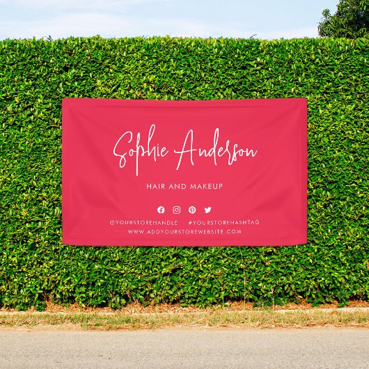 Banderoles Couleur personnalisée Marketing des médias sociaux