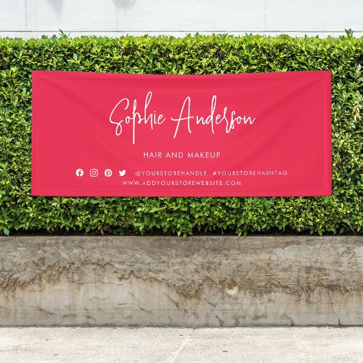 Banderoles Couleur personnalisée Script moderne Social Media 