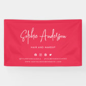 Banderoles Couleur personnalisée Script moderne Social Media  (Horizontal)