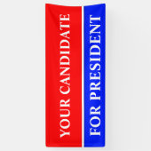Banderoles Couleur rouge & rayure + votre idée (Vertical)