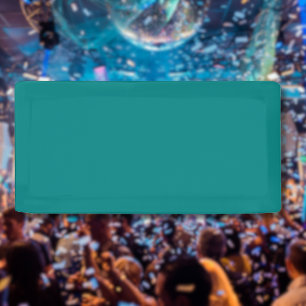 Banderoles Couleur solide turquoise Classique Élégant