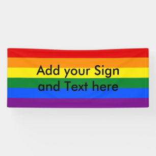 Banderoles COULEURS DE DRAPEAU D'ARC-EN-CIEL/LGBT + vos idée