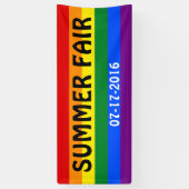 Banderoles COULEURS DE DRAPEAU PLANIFIQUE / LGBT + vos idées (Vertical)