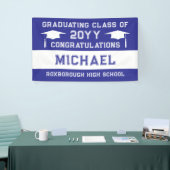 Banderoles Couleurs de l'école bleu et blanc Graduation (Salon professionnel)