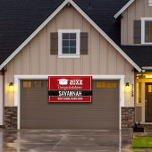Banderoles Couleurs de l'école rouge et blanc Graduation