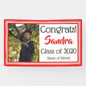 Banderoles Couleurs de l'école rouge et blanche Photo (Horizontal)