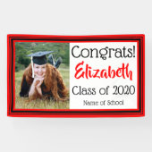 Banderoles Couleurs de l'école rouge et noire Photo (Horizontal)