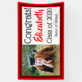 Banderoles Couleurs de l'école rouge et noire Photo (Vertical)