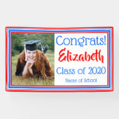 Banderoles Couleurs rouge blanc et bleu de l'école photo (Horizontal)