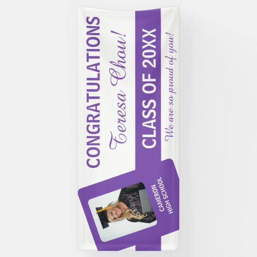 Banderoles Couleurs U-Pick School avec UPSC violet (Vertical)