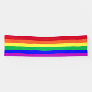 Banderoles Couleurs Vives Fierté LGBTQ Arc-en-Ciel Rayures Fê