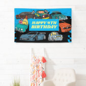 Banderoles Coup de course, partie de karting, voiture (En situation)