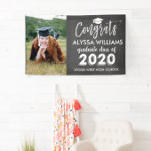 Banderoles Coupe Chalkboard Photo Custom Graduate 2020 Gradua (En situation)