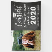 Banderoles Coupe Chalkboard Photo Custom Graduate 2020 Gradua (Vertical)