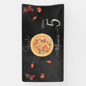 Banderoles Coupe de plaisir, anniversaire de pizza (Verticale)