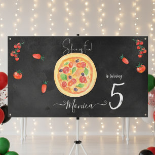 Banderoles Coupe de plaisir, anniversaire de pizza
