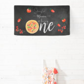 Banderoles Coupe de plaisir, premier anniversaire de pizza (Insitu)