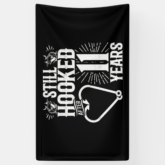 Banderoles Couples mariés 11 ans (Vertical)