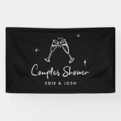Banderoles Couples shower modern natural elegant handwritten (Horizontal)